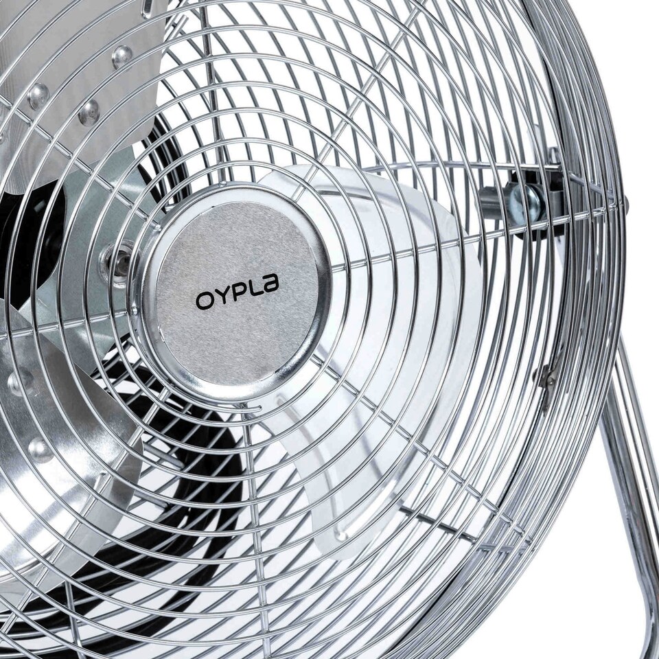 image 1 of Oypla Electrical 12" Inch Chrome 3 Speed Floor Standing Gym Fan Hydroponic