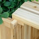 image 7 of Outsunny Wooden Garden Planter & Bench Combination Garden Raised Bed Natural