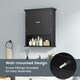 image 6 of COSTWAY Bathroom Wall Mounted Cabinet Wooden Cabinet Black