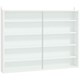 image 1 of HOMCOM 5-Tier Wall Display Shelf Unit Cabinet w/ Shelves Glass Doors Black/White