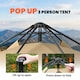 image 3 of Outsunny Double Layer Pop Up Tent with Rainfly, Portable Camping Shelter | Brown