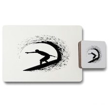 Surfer Silhouette (Placemat & Coaster Set)