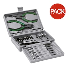 MidOcean Guillaume Foldable Tool Set (Pack of 25) - Silver - One Size