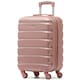 image 1 of 55x35x25cm Air France & KLM Maximum Size Cabin Carry On - Lightweight 4 Wheel ABS Hard Case Cabin Carry On Hand Luggage 35+ Airline Approved Pink | Rose | Cabin Bag