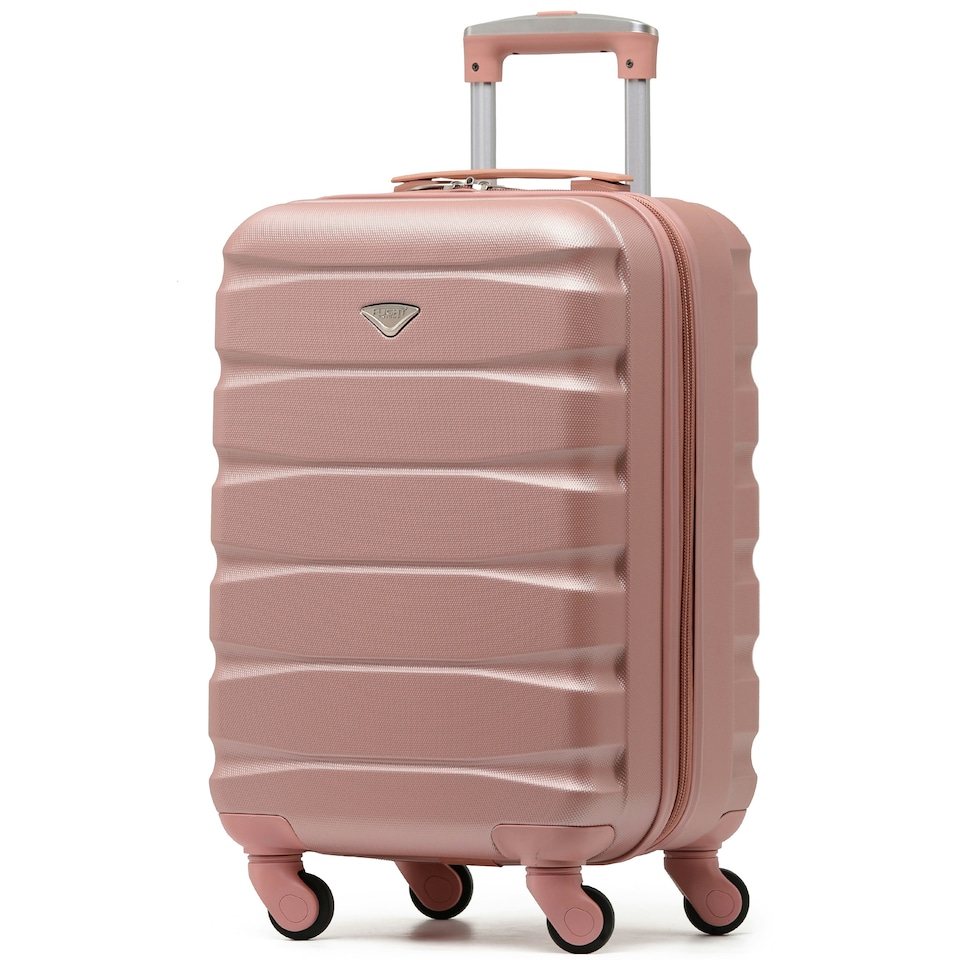 image 1 of 55x35x25cm Air France & KLM Maximum Size Cabin Carry On - Lightweight 4 Wheel ABS Hard Case Cabin Carry On Hand Luggage 35+ Airline Approved Pink | Rose | Cabin Bag
