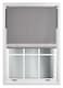 image 1 of FURNISHED Thermal Blackout Roller Blinds with Diamante Edge Made to Measure Window Shade | Grey | Dark Grey | (W) 150cm x (L) 165cm