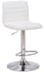 image 1 of Florentino Single Leather Kitchen Bar Stool, Chrome Footrest, Adjustable Swivel Gas Lift, Breakfast Bar & Home Barstool, White