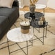 image 4 of Avila Side Table with White Marble Top 52x40cm