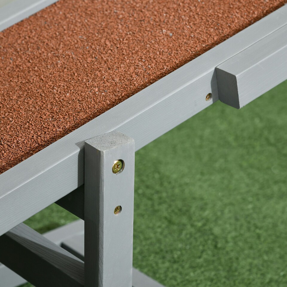 image 1 of PawHut Wooden Pet Seesaw for Big Dogs with Anti-Slip Surface, Grey
