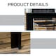 image 4 of Outsunny Outdoor Dining Table for 6 Patio Table with Glass Tabletop