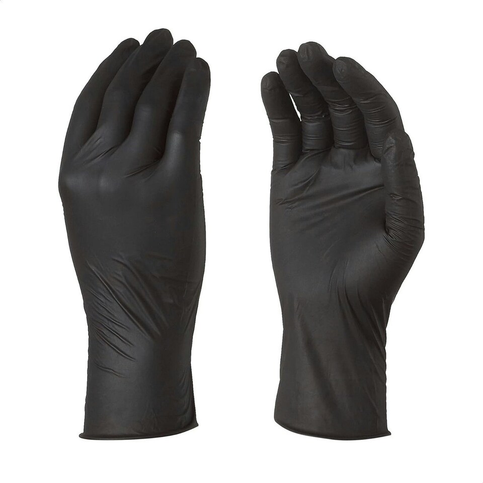 image 1 of Touchguard Black Nitrile Gloves - Box of 100x Black | Large