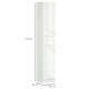 image 3 of kleankin High Gloss Tall Bathroom Cabinet with Adjustable Shelves White