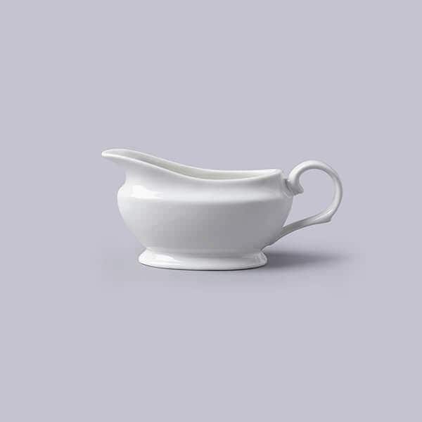 WM Bartleet & Sons Porcelain Gravy & Sauce Boat 114ml in White