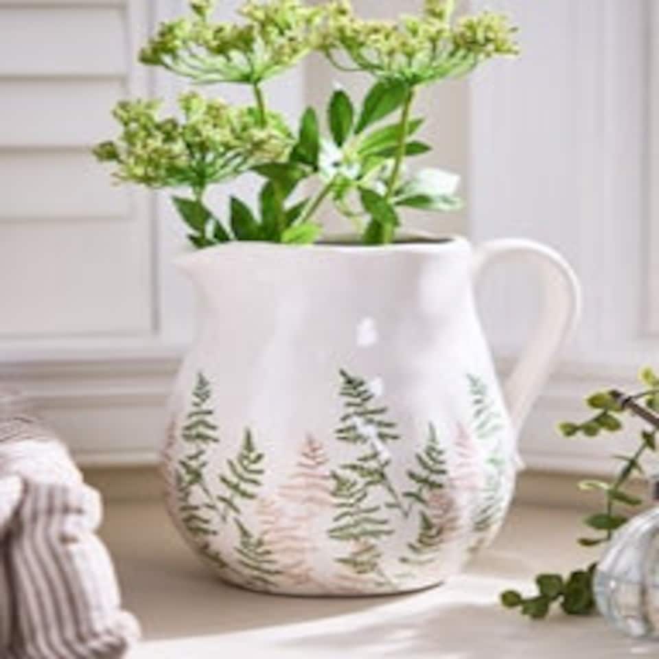 image 1 of Varen Large Fern Jug White