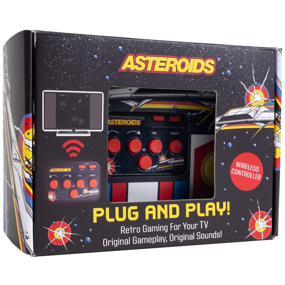 image 1 of Asteroids Plug & Play HDMI Arcade Console with Wireless Controller