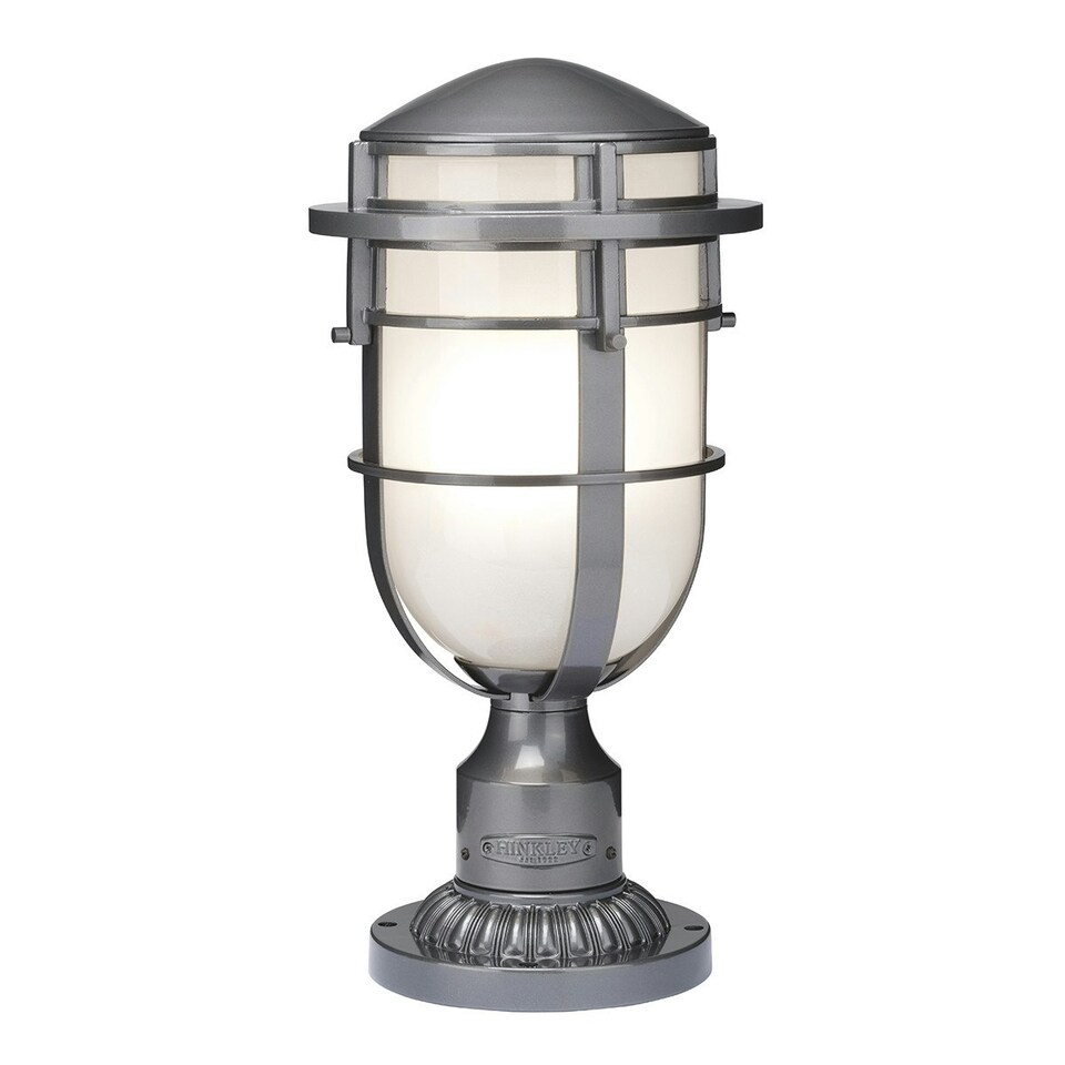 Reef 1 Light Outdoor Pedestal Light Hematite IP44, E27