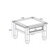 image 5 of Core Products Corona Grey, Lamp Table H55cm x W53.8cm x D53.8cm Grey