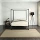 image 2 of Ashwell Modern Four 4 Poster Black Metal Bed Frame (King)