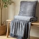 image 3 of Catherine Lansfield Velvet and Faux Fur Soft Touch Blanket Throw | Grey | Charcoal Grey