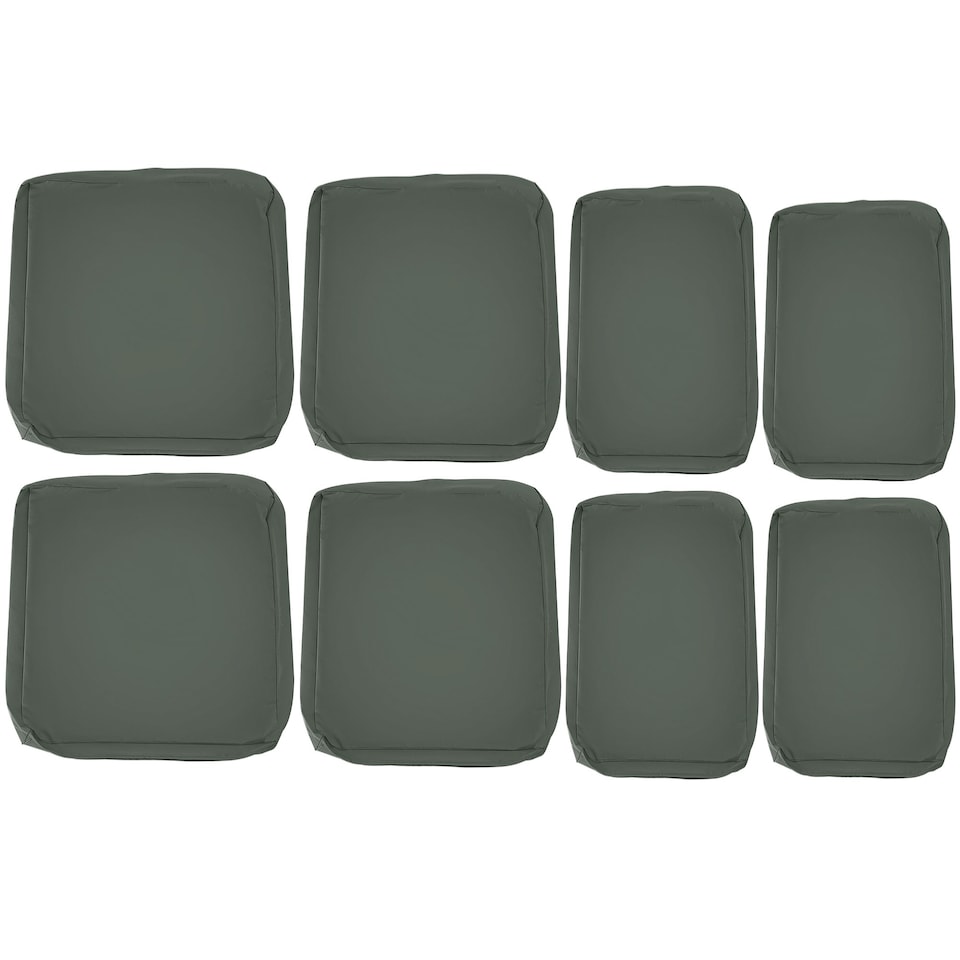 image 1 of Outsunny Cushion Cover Replacement Patio Rattan Furniture Seat Cover Grey Grey