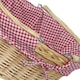 image 3 of Large Swing Handle Shopping Basket With Red and White Check | Red | Red Checked | L