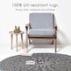 image 2 of Homescapes Outdoor Rug Luxury Waterproof Reversible, For Garden, Round Mandala | Black | Black