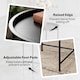 image 5 of Outsunny 46cm Round Garden Table Side Table with Removable Tray, Black