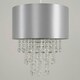 image 3 of ValueLights Jesmond Grey Ceiling Pendant Shade and B22 GLS LED 6W Warm White 3000K Bulb Grey