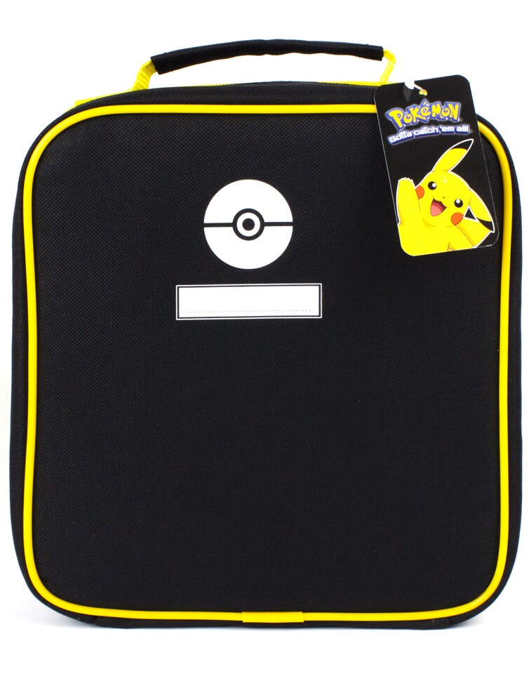 image 1 of Pokemon Lunch Bag Set | Adventure with Pikachu, Bulbasaur, Squirtle, Charmander | 5-Piece School Dinner Bag with BPA-Free Water Bottle & Snack Pots | One Size Fun