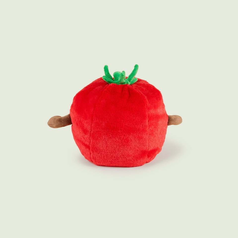 image 1 of Warmies Tomato Plush , Large Size, Fully Microwave Safe and Weighted Cuddly for Anxiety, Cool in The Freezer or Heat in The Microwave, Soft Heat Cushion