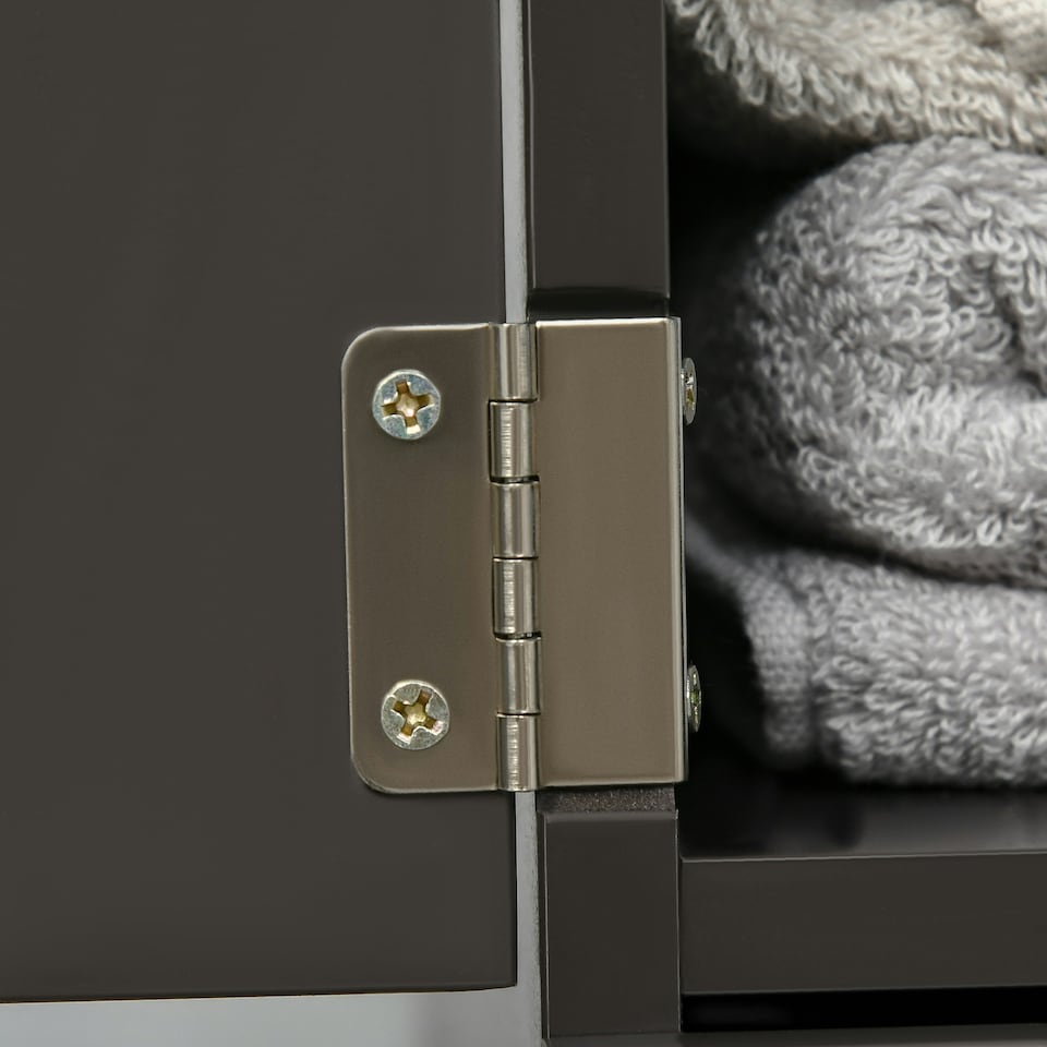 image 1 of HOMCOM Tall Bathroom Storage Cabinet with Shelf and Drawers, Brown Brown