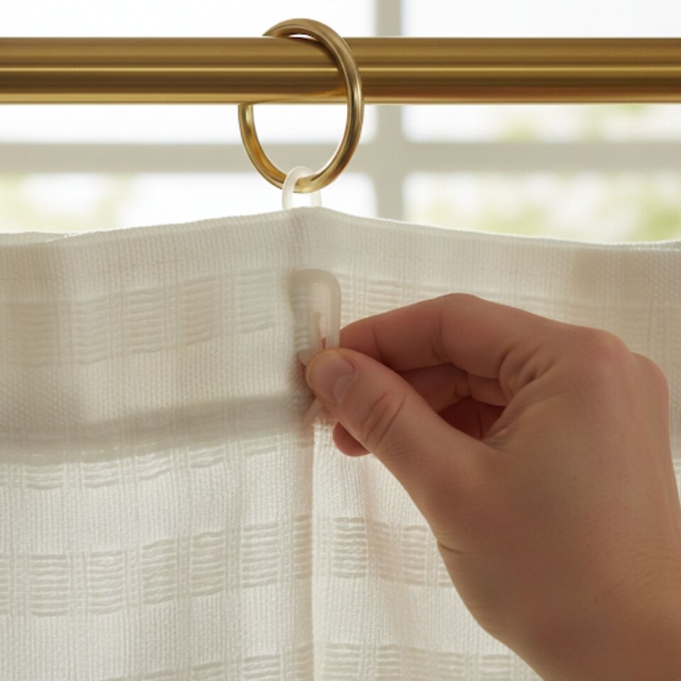 image 1 of Curtain Hooks (25 pack) | White