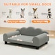 image 7 of Dog Sofa Bed, Cat Sofa with Backrest, Armrest, for Small Dogs, Grey | Grey | One Size