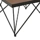 image 4 of Interiors by Premier Square Coffee Table, Wood and Metal Coffee Table, Industrial Coffee Table, Modern Black Iron Coffee Table Brown