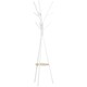 image 1 of HOMCOM 180cm Free Standing Coat Rack Metal Shelf Holder Stand White