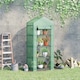 image 2 of Outsunny Mini Greenhouse 4-Tier Portable Plant House Shed w PE Cover, Green