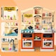 image 5 of Kids Kitchen Playset with Sound Lights Steam Boil Effects Pretend Play Kitchen Set with Accessories