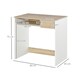 image 7 of HOMCOM Compact Computer Table w/ Keyboard Tray Drawer Study Office Work, Oak