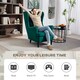 image 5 of HOMCOM Wingback Chair, Modern Accent Chair for Living Room Bedroom Green