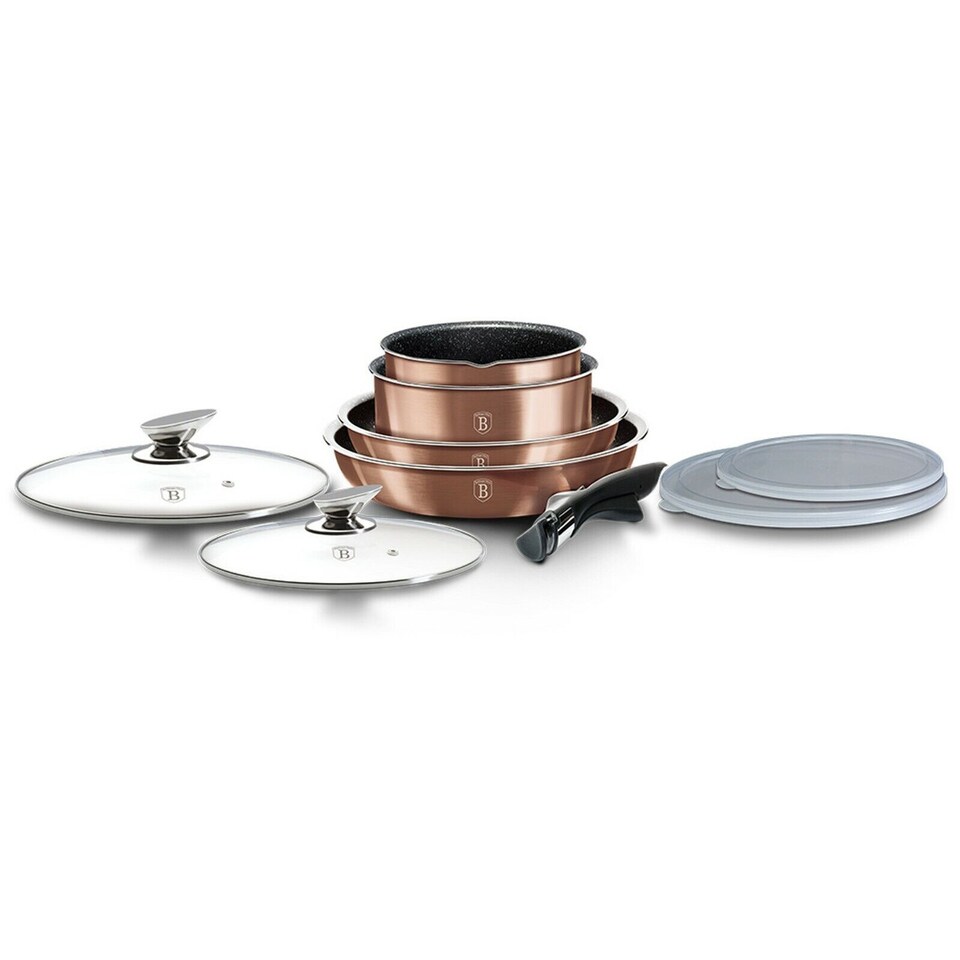 image 1 of Berlinger Haus 9Pc Rose Gold Cookware Set