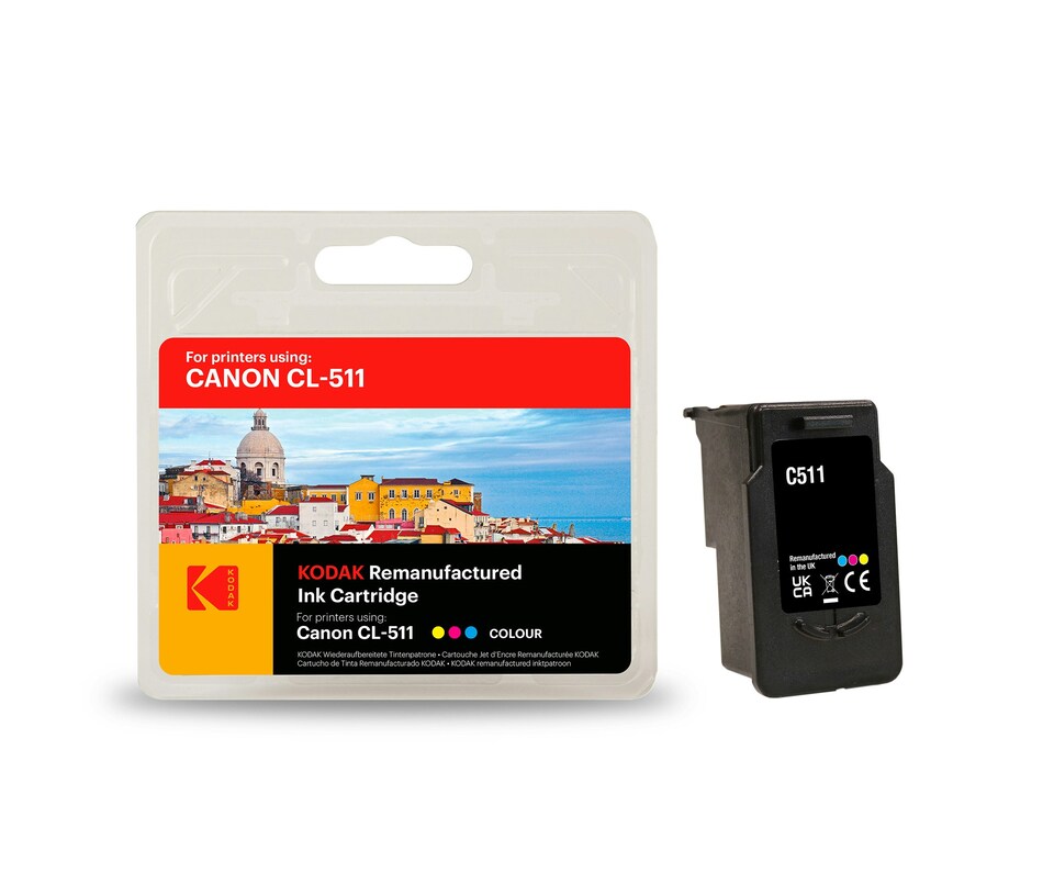 image 1 of Kodak Remanufactured Canon CL-511 Colour Ink Cartridge | Multi | 1