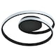 image 5 of Modern Single Loop Strip Flush LED Powered Ceiling Light Fitting in Black Sand