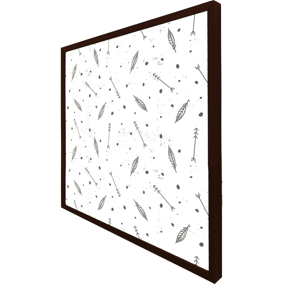 image 1 of Feathers and arrows in boho style (Picutre Frame) Brown | Oak | XL