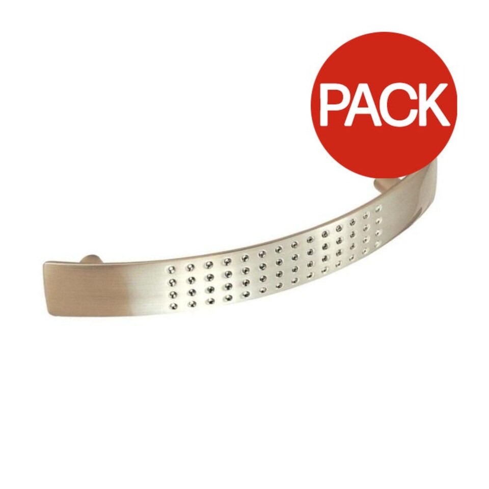 Securit Dimple Cupboard Handle (Pack of 2) - Nickel - One Size