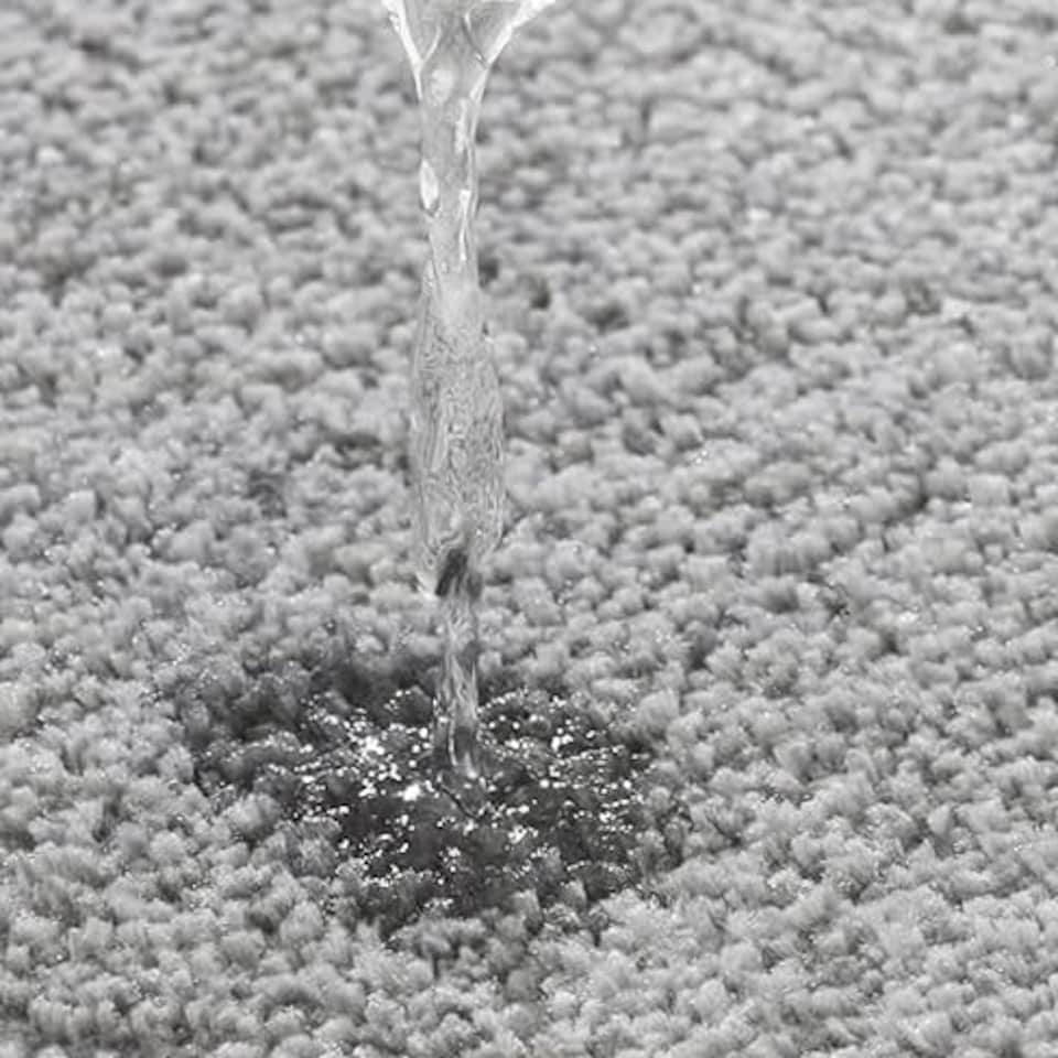 image 1 of Luxury Microfibre Deep Pile Bath Mat and Pedestal Set - Non Slip Grey | Dove Grey