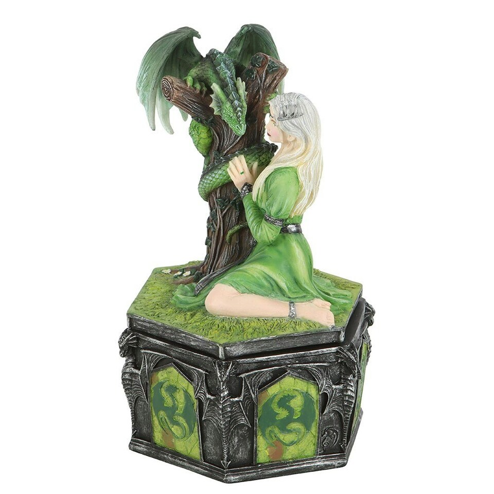 image 1 of Anne Stokes Dragon Friendship Summer Decorative Box - Multicoloured - One Size