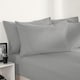 image 2 of OHS Plain Soft Microfibre 30cm Deep Fitted Bed Sheet, Double - Grey