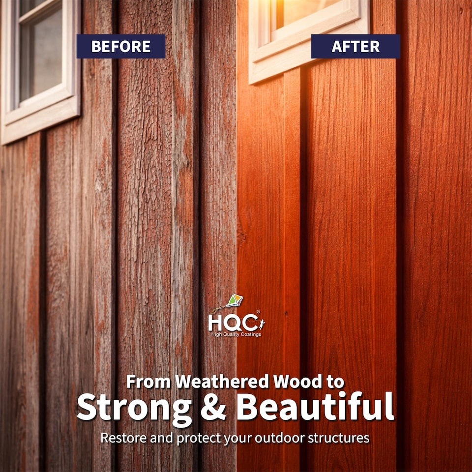 image 1 of HQC Barn Paint - Long-lasting Barn, Shed, Fence And All Other Wood Protection - Pale Blue - 10L