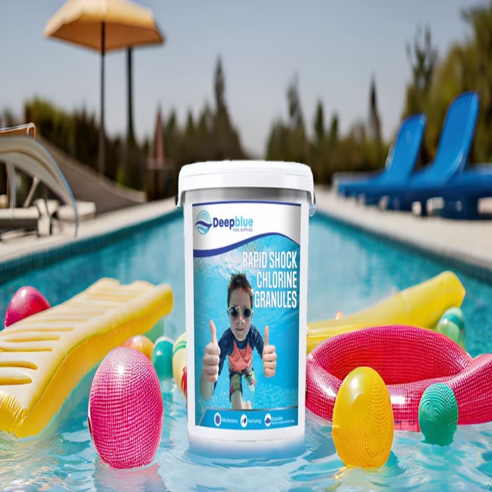 image 1 of 25Kg Deep Blue Pro Rapid Shock Chlorine Granules quick acting for hot tubs, spas and swimming pools