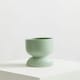 image 4 of Interiors by Premier Sage Green Planter, Durable Ceramic Construction Of Outdoor Pot, Cylindrical Design Garden Flower Planter Green